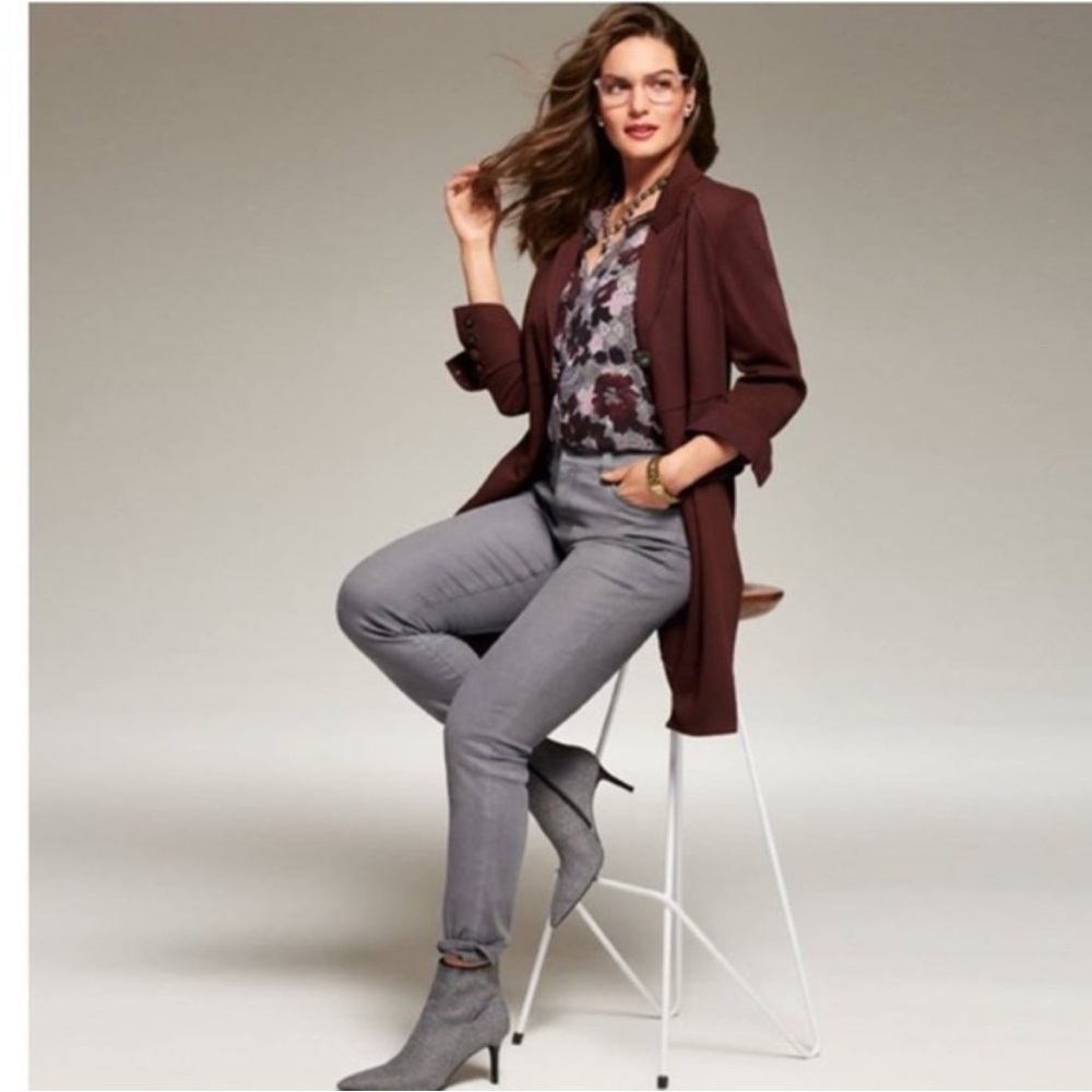 CAbi 💮 High Rise smoked Gray Jeans pants 4